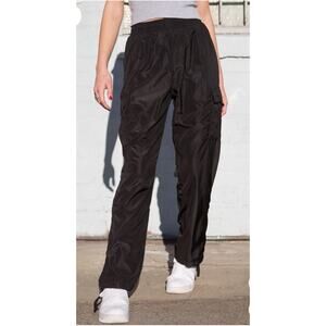 Brandy Melville Full Lined‎ Black Cargo Pants O/S Zip Ankle